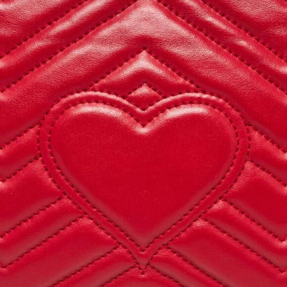 Gucci Red Quilted Leather Marmont Small Shoulder Bag - Picture 7 of 11